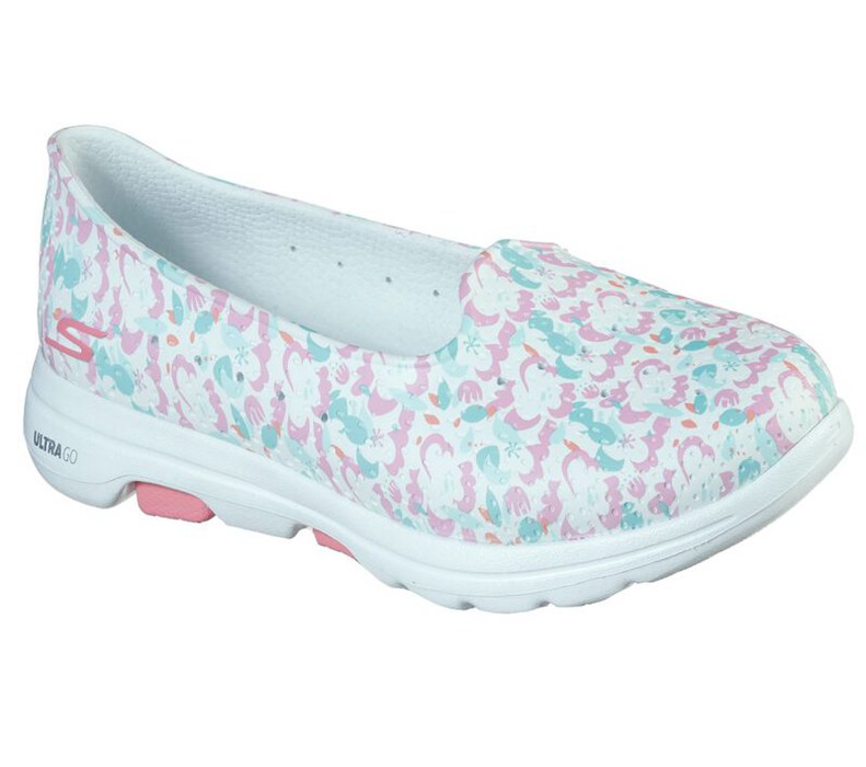 Skechers Dam Vita/Olika Färger Slip On - Cali Gear: Gowalk 5 - Blossoms - Sverige (LONKC-9250)
